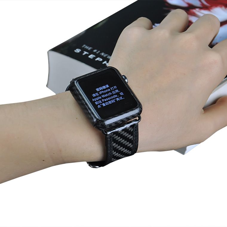 Hottest Luxury Custom Real Carbon Fiber Watch Exercise Band Leather Fashion Wrist Watch Band